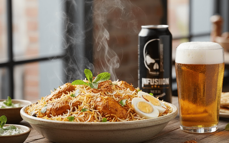 Infusiion best beer served chilled with rich foam and premium finish