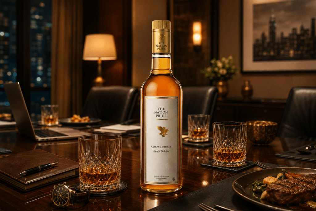 Best whisky for every occasion displayed on a wooden table